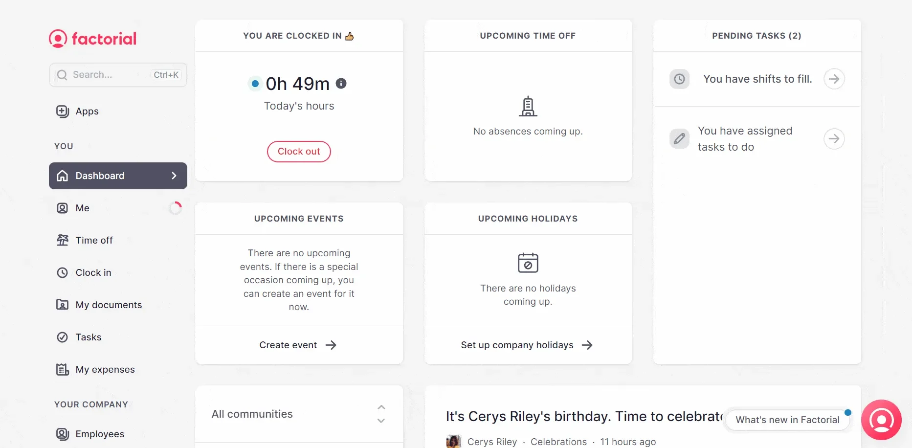factorial HR spend management software