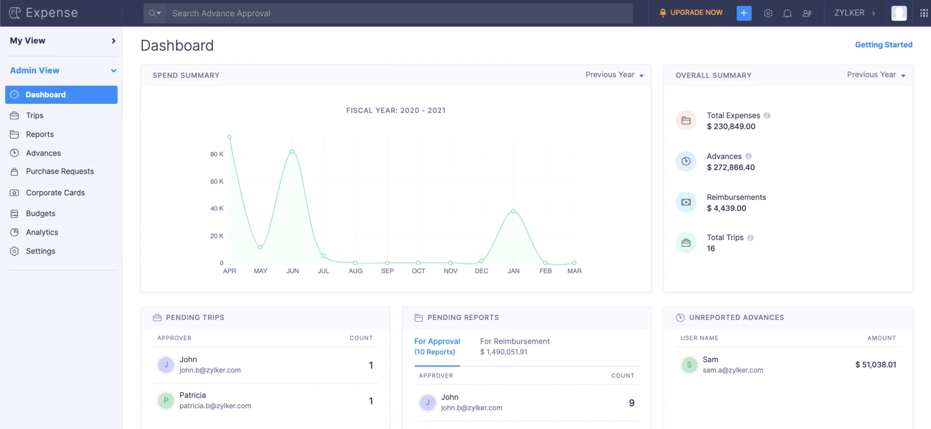 Zoho Expense Business Expense Tracking Software