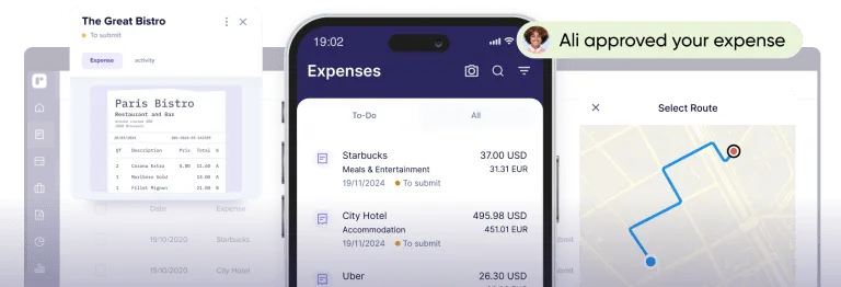 Rydoo mobile dashboard