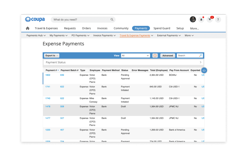 coupa expense management