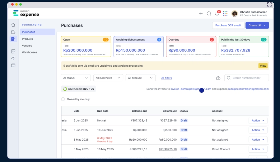 mekari expense procurement