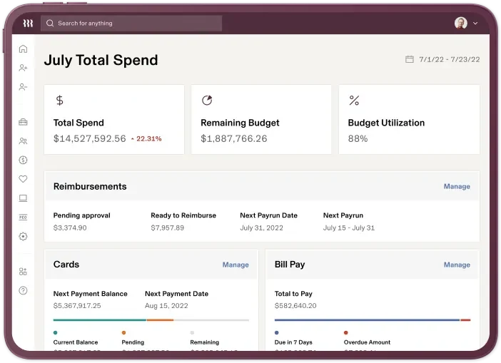 rippling HR spend management software