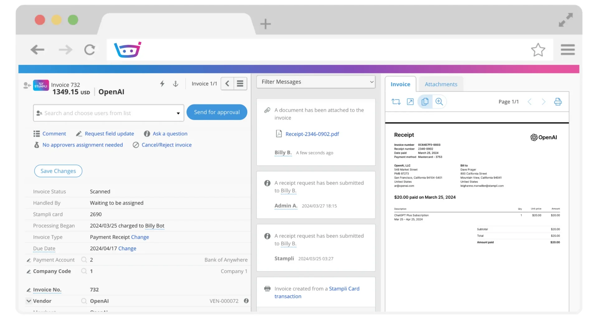 stampli invoice approval