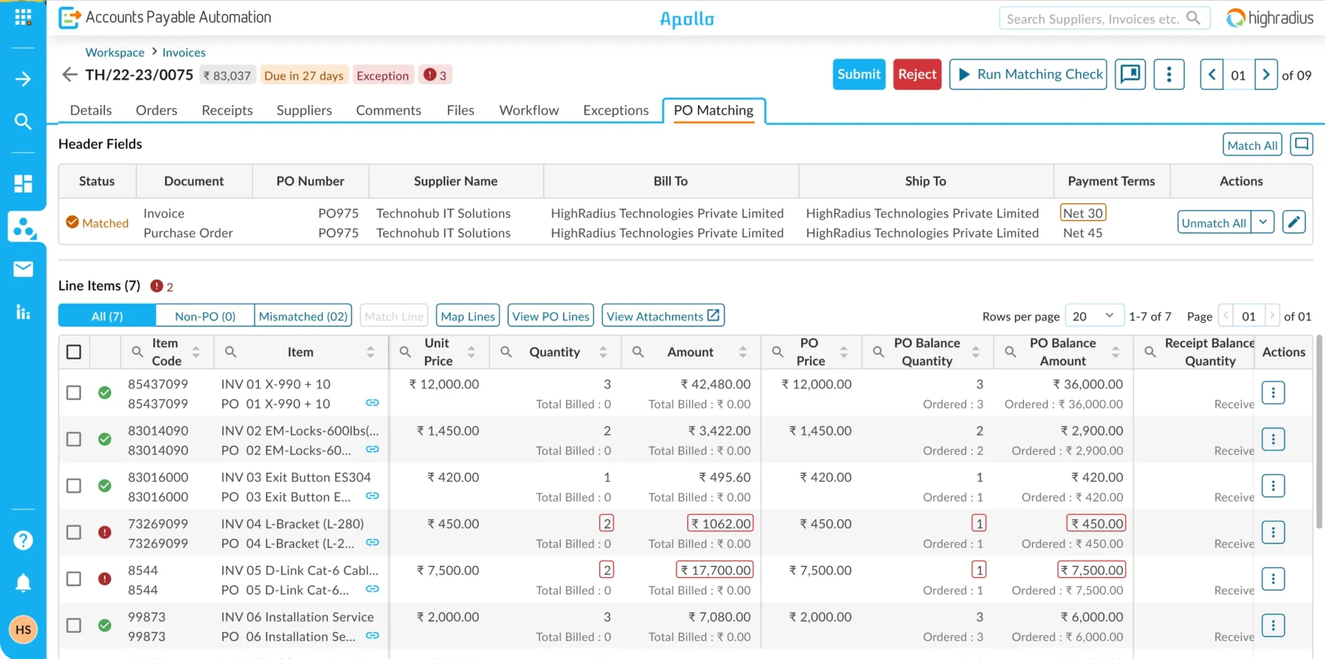 highradius invoice approval
