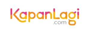 Logo bertuliskan "KapanLagi.com" menampilkan huruf bergradasi oranye-ke-merah muda; bagian ".com" kecil berwarna abu-abu; seluruhnya ditempatkan di latar transparan berpola kotak.