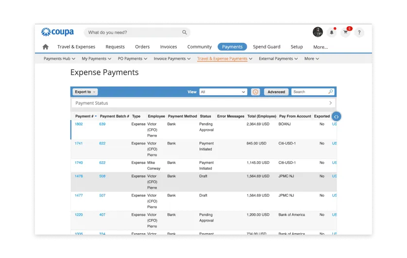 coupa spend management