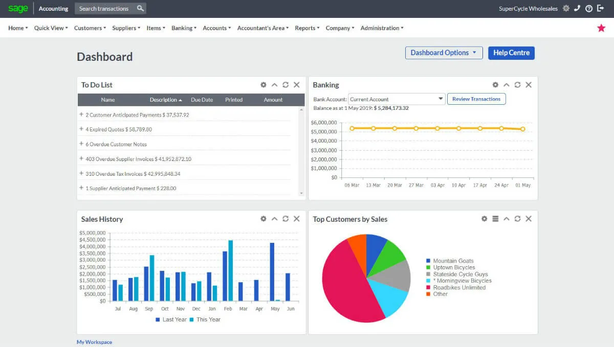 Sage Invoice Dashboard