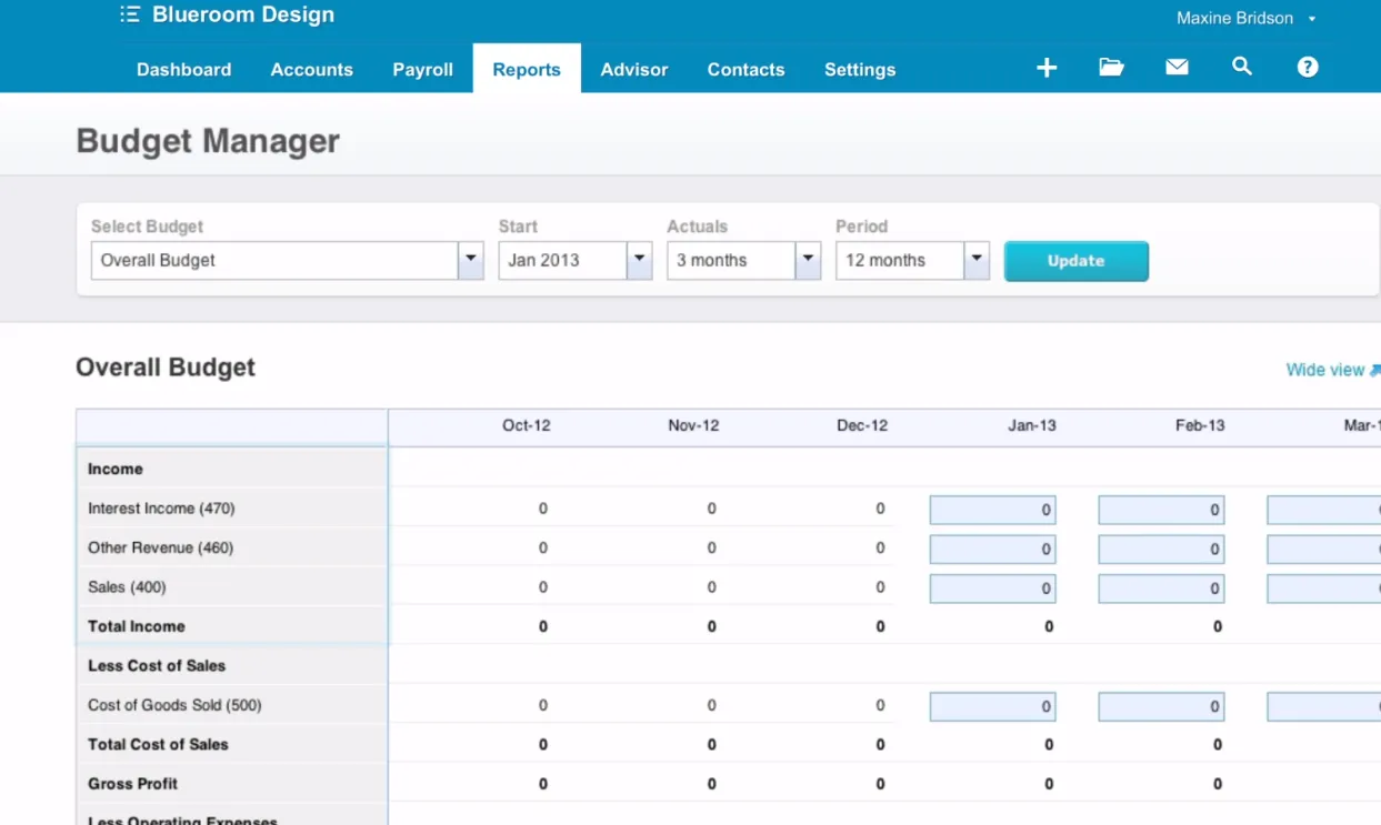 Xero - Enterprise Budgeting Software