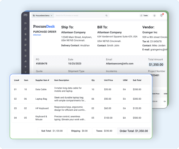 procuredesk purchase order