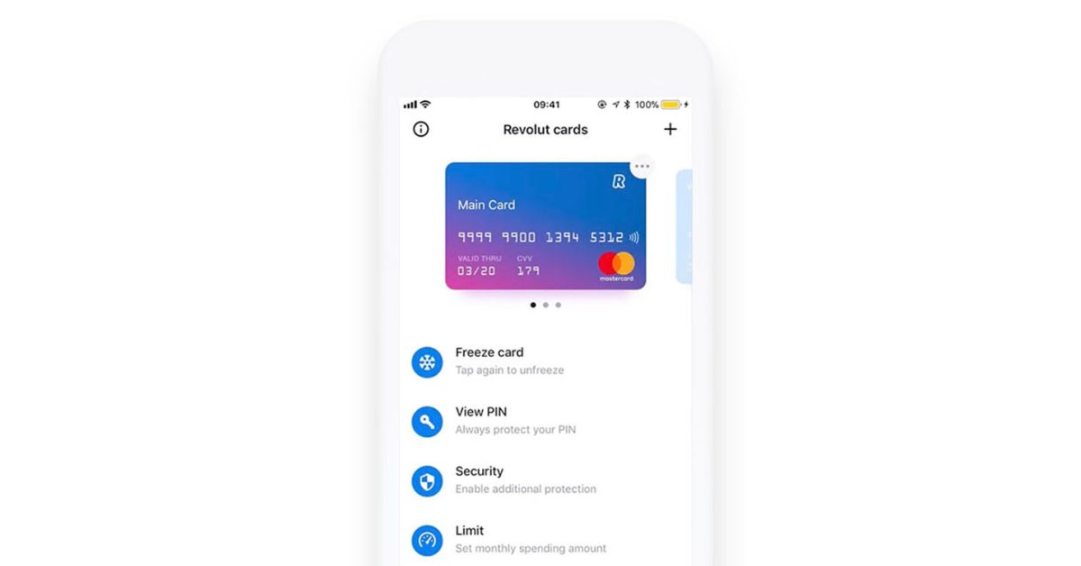 Revolut - Virtual prepaid debit card