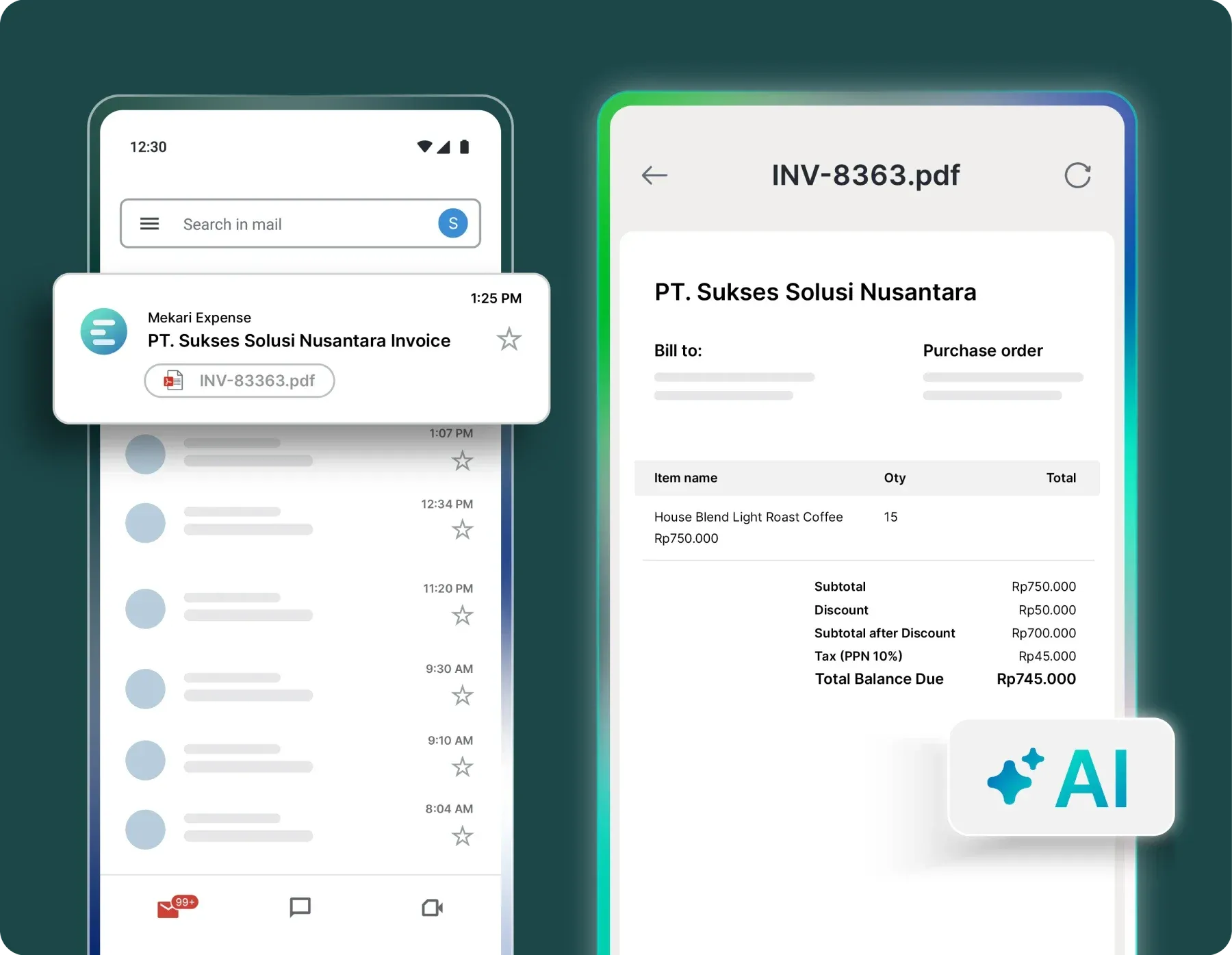 mekari expense ocr invoice processing