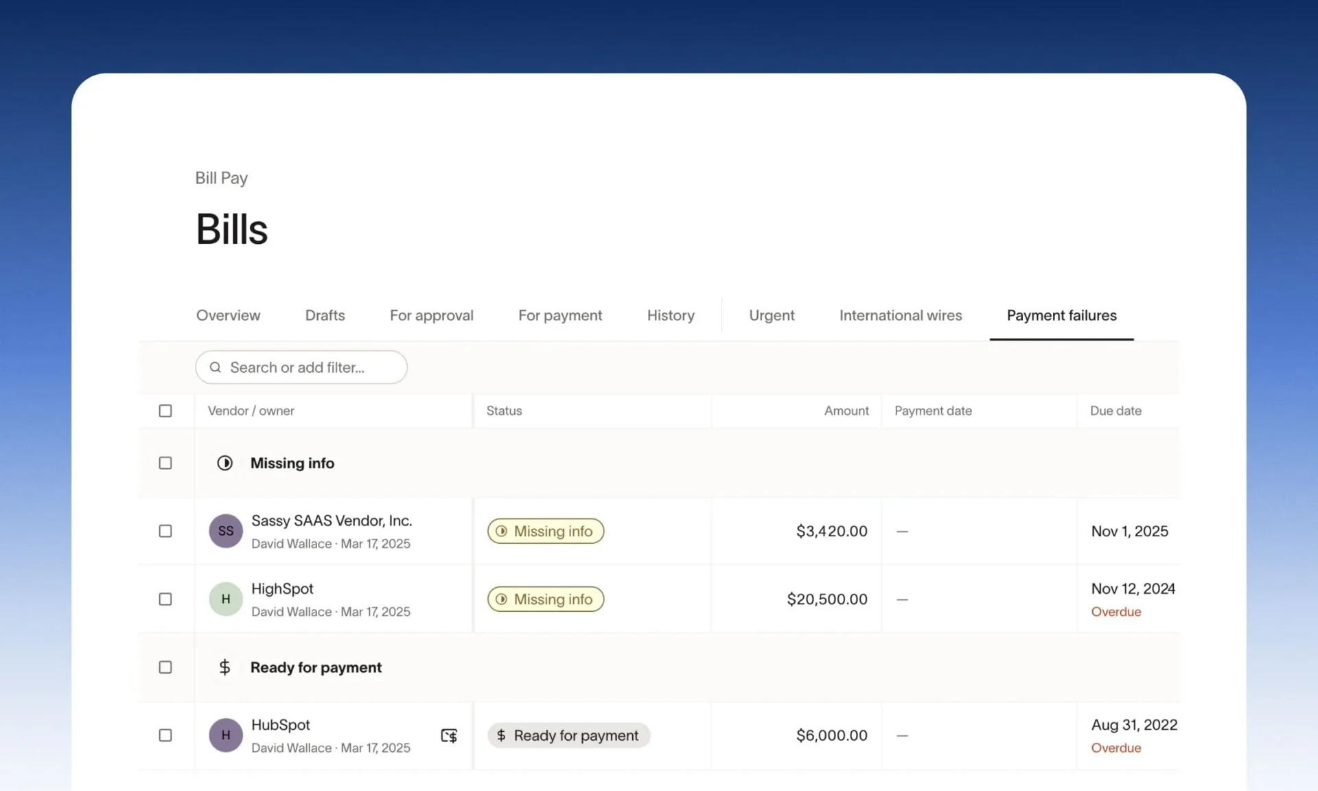 Account Payable feature on Ramp